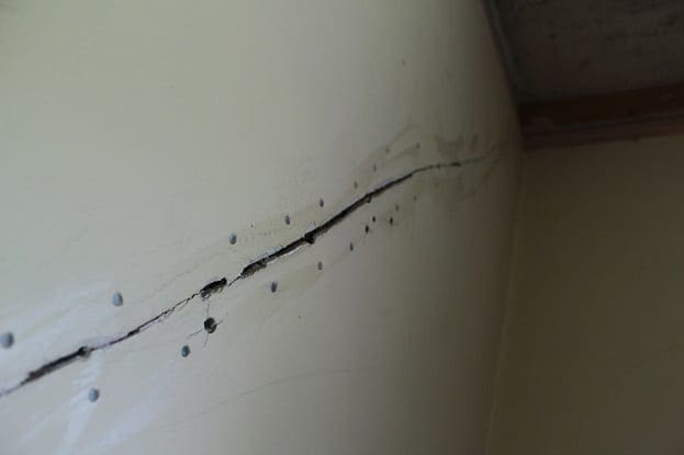Some parts of the crack were as wide as tip of my little finger.